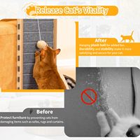 Griffoir pour chat en sisal de forme unique en L, design vertical, hauteur réglable, montage facile, emballé en carton