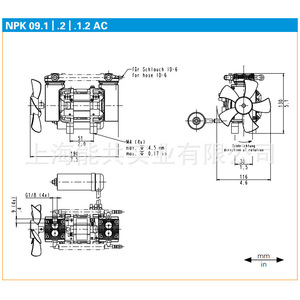 Npk 09.1.2 Ac Piston <b>Pump</b> <b>Electric</b> Single Phase Motor Flexible Hose Connection Stainless Steel <b>Water</b> Compatible - Product Image 2