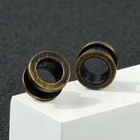 Vente en gros de tunnels en acrylique en acier inoxydable pour piercing Tunnels d'oreille en cristal pour bijoux de piercing Tunnels d'oreille Jauges d'oreille