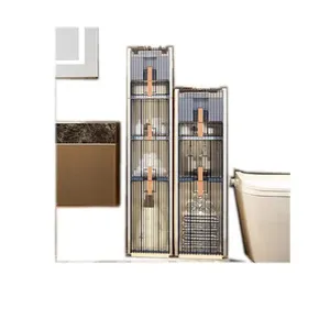 Gabinete de almacenamiento pequeño impermeable multiusos Gabinete organizador de almacenamiento lateral de 2/3/4 niveles para baño Dormitorio Oficina
