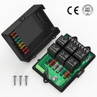 Boîtier de fusibles et de relais universel 12V pour automobile, 6 voies, étanche avec lumière LED, pour bateau, camping-car, automobile, vente en gros OEM