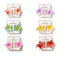 Wowei 4cm antidérapant forte tenue fleur pinces à cheveux pinces ensemble Barrettes pour filles femme cheveux accessoires cadeau