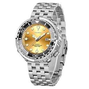 Montre à quartz classique pour homme de haute qualité, étanche 50 m, aiguilles lumineuses, affichage du calendrier, bracelet en acier inoxydable, montre de luxe - Product Image 1