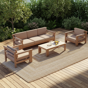 Ensemble <span class=keywords><strong>de</strong></span> canapés d'extérieur imperméables <span class=keywords><strong>de</strong></span> luxe moderne pour patio, cour, appartement et salons d'hôtel - Product Image 1