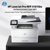 Printer Laser Monokrom Nirkabel Hp LaserJet Pro MFP 4101fdw Cepat 42ppm Auto Duplex Jaringan Pindai Salin Faks Profesional Kantor