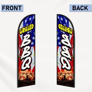 Drapeaux à plumes personnalisés de haute qualité 2,5 x 11,5 pieds pour barbecue, plage, fêtes et promotions publicitaires - Product Image 2