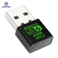 Adaptador USB WiFi 6 AX900 y BT 5.3 de Doble Banda 2.4/5G Hz 2 en 1 para PC con Windows 10/11, Receptor Inalámbrico, Tarjeta de Red, Transmisor