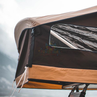 Carpa de techo de coche de carcasa dura impermeable al aire libre, tienda de techo SUV para 4 personas 4x4, carpa de techo de coche para acampar con anexo