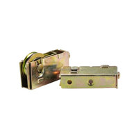 Roulette de porte-fenêtre coulissante moderne en acier de 1-1/2 pouce avec roulement à billes, faible bruit, revêtement en zinc, modèle Cowell D1541 (sortie d'usine)