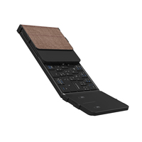 Keyboard Mini Nirkabel 2.4Ghz Lipat dengan Touchpad Aluminium Ultra Tipis Portabel Dapat Diisi Ulang USB Tipe C IOS iPad Android Windows
