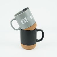 Mug de voyage classique en céramique avec base en liège antidérapante pour le bureau, les affaires, les cadeaux d'entreprise - Vente en gros promotionnelle