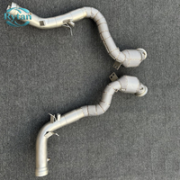 Système d'échappement Rytan en acier inoxydable Performance Valvetronic Flow Straight Pipes Downpipe pour Mercedes Benz W213 E63 E63S 4.0 V8
