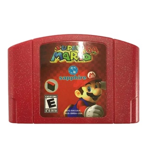 Para <span class=keywords><strong>Super</strong></span> <span class=keywords><strong>Mario</strong></span> <span class=keywords><strong>64</strong></span> Sapphire Retro Game NTSC US versión <span class=keywords><strong>N64</strong></span> Tarjeta de juegos en cartucho de plástico rojo versión Original de EE. UU. - Product Image 1