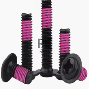 304 vis cruciformes à tête ronde en acier inoxydable rondelle à bride galvanisée noircissement 360 degrés rose adhésif Anti vis Nylock lâches - Product Image 4
