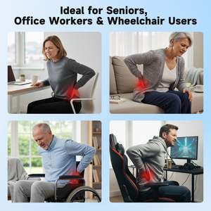 Coussin Ergonomique pour Chaise de Bureau et Siège de Voiture, Coussin de Dos en Mousse à Mémoire de Forme de Haute Qualité pour Soulagement du Coccyx, de la Sciatique et de la Colonne Vertébrale, Tissu Respirant - Product Image 2