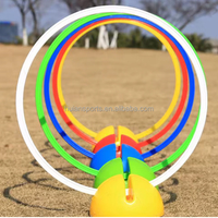 Juego de Anillos de Agilidad Multifunción, Postes de Entrenamiento de Velocidad con Base de Soporte, Anillo de Marcación para Entrenamiento de Fútbol