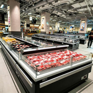 Vitrine de supermarché pour <span class=keywords><strong>boucherie</strong></span>, comptoir de libre-service pour viande fraîche, réfrigérateur vitrine à porte ouverte pour <span class=keywords><strong>boucherie</strong></span> - Product Image 1