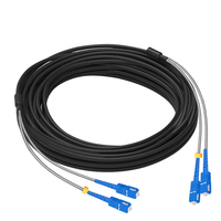 Cable Fibra Óptica Táctico 4 Núcleos LC SC FC ST OS2 Monomodo G657A2 Blindado Exterior CPRI Tight Buffer