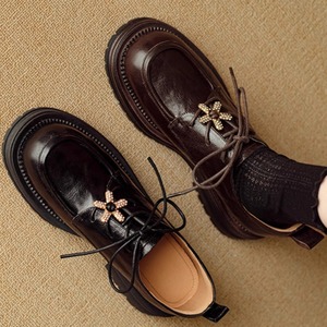 <span class=keywords><strong>Scarpe</strong></span> di cuoio piccole stringate stile britannico con plateau Casual da <span class=keywords><strong>donna</strong></span> <span class=keywords><strong>scarpe</strong></span> Preppy in morbida pelle - Product Image 4