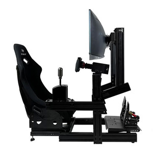 telaio in alluminio profilo simulatore pozzetto Super guida simulatore <span class=keywords><strong>di</strong></span> <span class=keywords><strong>gioco</strong></span> cabina <span class=keywords><strong>di</strong></span> pilotaggio con sedia da corsa reale - Product Image 2