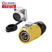 Conector Circular Hembra CNLINKO LP20 de 3 Núcleos, Tipo Push-Pull, IP68 Impermeable, para Cable de Alimentación Industrial