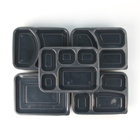 Boîtes de préparation de repas multi-compartiments avec couvercles, compatibles micro-ondes et congélateur, emballage à emporter, boîte bento jetable