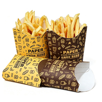 Boîtes alimentaires en papier couché personnalisées, emballages portables pour combo burger et frites, fabricant de contenants à emporter