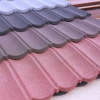 Genteng Metal Berlapis Batu Daya Tahan Tinggi Umur Panjang untuk Bangunan Modern Amerika Selatan