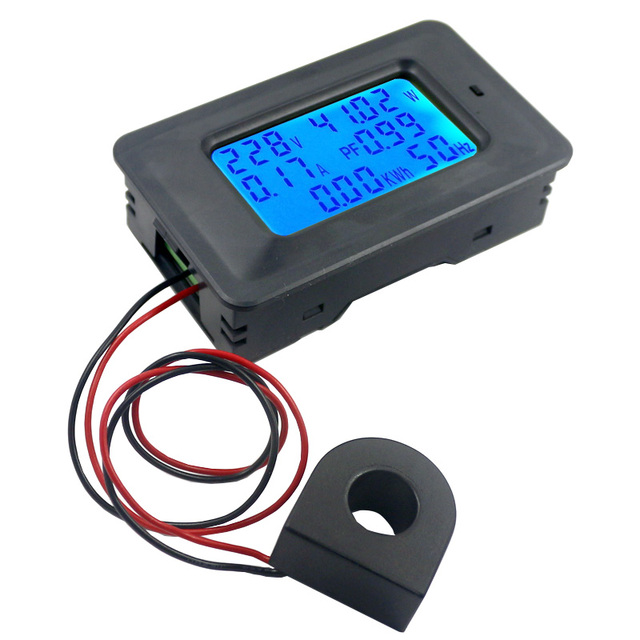 20A 100A AC 110-250V Digital LCD Panel Meter Monitor Power Energy Ammeter Voltmeter