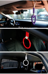 Anillo JDM de nailon Tsurikawa, correa de mano estilo círculo redondo, correa para manija de coche, anillo colgante de advertencia para accesorios de coche - Product Image 4