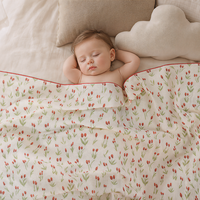 Couverture pour bébé en coton 100% respirant certifié OEKO-TEX, douce, personnalisée, pour nouveau-né, couverture en mousseline pour emmailloter