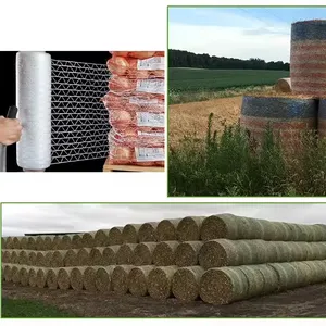 Schlussverkauf weißes Kunststoff-Balle-Netz 123 x 3000 Landwirtschaft zum Verpacken von Silikon-Hohnbällen