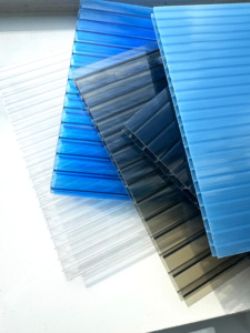Panneaux <span class=keywords><strong>en</strong></span> polycarbonate alvéolaire à double paroi, résistants aux intempéries, personnalisables, colorés, protégés contre les UV, pour serres et vérandas - Product Image 4