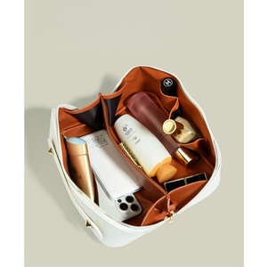 Trousse de Maquillage de Voyage - Grande Trousse de Cosmétiques en PU avec Double Fermeture Éclair et Doublure Anti-Déchirure pour <span class=keywords><strong>Femme</strong></span> - Product Image 6