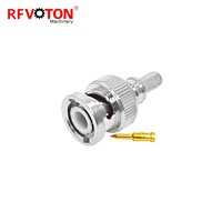 Connecteur RF droit à sertir de soudure de prise mâle BNC pour câble Coaxial WTR195 étanche BNC étanche pour câble Coaxial WTR195