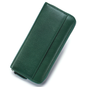 <span class=keywords><strong>Portafoglio</strong></span> da <span class=keywords><strong>donna</strong></span> in vera pelle con cerniera in vera pelle lungo RFID che blocca portafogli in vacchetta <span class=keywords><strong>verde</strong></span> per <span class=keywords><strong>donna</strong></span> - Product Image 6