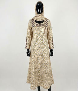 Vestido indio de algodón puro y suave Mukhawar con Dupatta para mujeres árabes con 4 yardas de longitud - Product Image 3