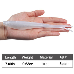 Cheery FUN 3 แพ็คเหยื่อน้ำลอยน้ำสแตนเลสแบบนุ่มลูยา ไบท์ รีซิสท์ เรนท์ ดับเบิ้ล คัลเลอร์ 18 มม./18 ก. ยืดหยุ่นสูง - Product Image 4