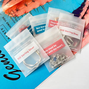 Wholesale Eco-friendly Frosted Ziplock Bag Jewelry Pouch Bag Customized Logo Printed Plastic Garment Bags for Small Business - Product Image 2