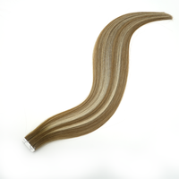 Extensions de cheveux russes Remy professionnels, bruns foncés, invisibles, à bandes adhésives, longue durée, cheveux bruts, fournis directement par l'usine