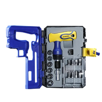 WEIDA – Kit d'outils avec douilles de 6,3 mm (24 pièces), poignée en T, rallonge, embouts Phillips, hexagonaux et Torx, support de douilles portable