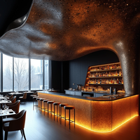 Meubles de bar style métal au détail d'usine Meubles design Table de café de restaurant Comptoir de bar club Décoration de tous les magasins