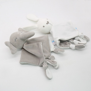 Offre Spéciale tricoté Babi lapin Snuggler couette 200TC fil compte Animal microfibre Logo personnalisé sommeil jouet serviette couverture - Product Image 4