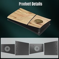 Nouvel arrivage de plaques noires de coque de remplacement en ABS de qualité supérieure de couleur bois avec évent de refroidissement pour Playstation 5 PS5 Slim Digital Edition