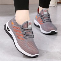 Chaussures en maille Hongyan, respirantes, polyvalentes, pour la marche, avec semelles souples, chaussures populaires pour femmes