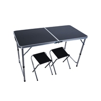 Vente en gros d'ensemble table et chaises de pique-nique extensibles design moderne mobilier de salle à manger d'extérieur en aluminium style pliable