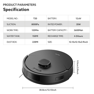 Robot Aspiradora y Mopa Inteligente Todo en Uno con Control por Aplicación para Uso en el Hogar y el Automóvil - Product Image 6
