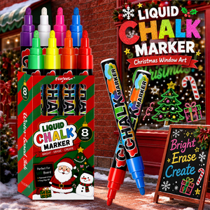 Set di 8 Pennarelli Fluorescenti LED Cancellabili da 6mm per Lavagna Luminosa, Pittura e Graffiti - Product Image 1