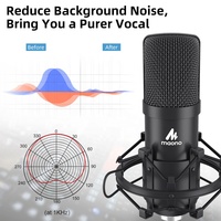 Microphone de streaming MAONO, microphone d'enregistrement filaire pour karaoké avec support, micro de bureau pour téléphone, podcast, jeux