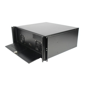 Phía trước người hâm mộ 4U máy chủ Chassis 380 mét với có thể khóa cửa cho bảo vệ dữ liệu đầy đủ ATX Máy tính công nghiệp trường hợp máy chủ - Product Image 1